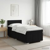  Boxspring krevet s madracem Crna 90 x 190 cm Tkanina | shoptok.hr