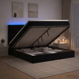  Krevet od pjene s madracem i LED-om Crna 140 x 200 cm Baršun | shoptok.hr