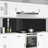  Kuhinjski zid 2 pcs Crna 110 x 60 cm Staklo otporno na udarce Cene