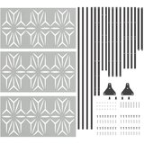  Zaslon za privatnost 100 x 50 x 180 cm Pocinčani čelik Srebrna | shoptok.hr