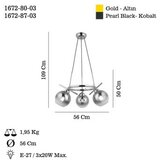 Opviq Luster Bena-80-03, O15, 12.5cm, IP20 Zlatna boja | Eponuda.ba