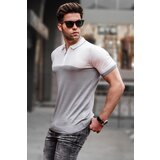 Madmext Dark Gray Zippered Polo Neck Sweater Men's T-Shirt 5731 Cene