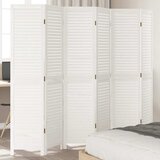 Sobna pregrada s 6 panela retro bijela od masivnog drva paulovnije | Shoptok.si