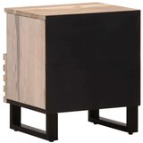 vidaXL Nočna omarica 40x33x46 cm trden beljen mangov les | Shoptok.si