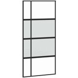  Klizna vrata s priborom 102 5x205 cm kaljeno staklo i aluminij - 102.5 x 205 cm (213.5 cm) 1 matt and transparent | shoptok.hr