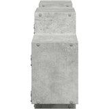 vidaXL Stenska polica betonsko siva 129x18x42 cm inženirski les | Shoptok.si