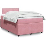  s oprugama i madracem ružičasti 120 x 190 cm baršunasti | shoptok.hr