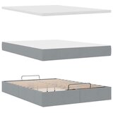  Otomanski krevet s madracem&LED svijetlosivi 140x190 cm tkanine | shoptok.hr