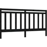  Uzglavlje za krevet crno 186 x 4 x 100 cm od masivne borovine | shoptok.hr