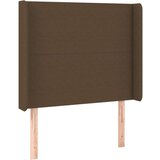 vidaXL Vzglavje z ušesi temno rjav 93x16x118/128 cm blago | Shoptok.si