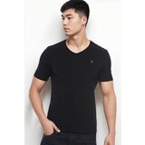 Dewberry T9568 V-NECK MEN'S T-SHIRT-BLACK | shoptok.hr
