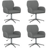 vidaXL Okretne radne stolice 4 kom. 54 x 58 x 90 cm Tamnosiva Tkanina - Tamnosiva 4 | shoptok.hr