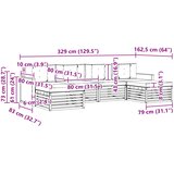  Set vanjskih sofa 6 kom. Čvrsto drvo akacije | shoptok.hr