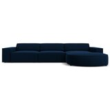 Micadoni Home Modra žametna kotna zofa (desni kot) Jodie - Micadoni Home Cene