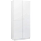 Sijaj Garderobna omara visok sijaj bela 80x52x180 cm iverna plošča | Shoptok.si