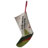 Božićna ukrasna čarapa Crp006, 35x18 cm, Šarena