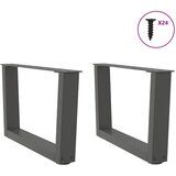  Noge za klub stolić V-oblika 2 kom antracit 50 x (30-31,3) cm čelik | shoptok.hr