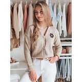 DStreet Sweter damski one size z haftem AMELIE beżowy | shoptok.hr
