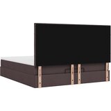  Otomanski posteljni okvir z vzmetnico rjav 160x200 cm blago, (22053531) | Shoptok.si