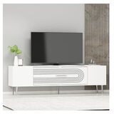 Hanah home tv polica Dekol3 white silver Cene