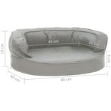 vidaXL ergonomski madrac za pse 60 x 42 cm sivi izgled platna | shoptok.hr