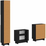  Set za kupaonicu od 3 dijela EDE Crna Konstruirano drvo | shoptok.hr