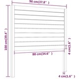  Posteljno vzglavje črno 96x4x100 cm trdna borovina, (20645560) | Shoptok.si
