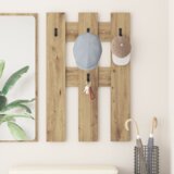vidaXL Vješalica za kapute na zidu hrast artisan 65 x 3 x 100 cm | shoptok.hr
