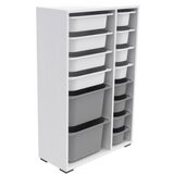 Hanah home višenamenska polica rine 2D4K8U white grey | ePonuda.com