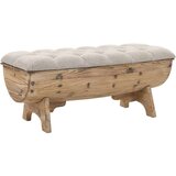 In Klupa za pohranu od masivnog drva i tkanine 103 x 51 x 44 cm | shoptok.hr