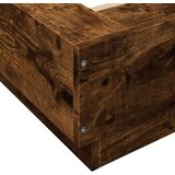vidaXL Posteljni okvir z LED lučkami dim. hrast 160x200 cm inž. les | Shoptok.si