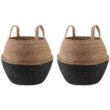 Saksija za biljke s ručkama 2 pcs Crna Ø 32 x 32 cm | shoptok.hr