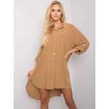 Italy Moda Dress-DHJ-SK-13938.02P-dark beige | Shoptok.si