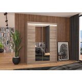 ADRK Drsna omara INESS 150 z ogledalom in LED osvetlitvijo - HRAST TARTUF | Shoptok.si