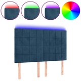  LED uzglavlje tamnoplavo 144x5x118/128 cm baršunasto | shoptok.hr