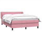  Box spring postelja z vzmetnico roza 140x210 cm žamet, (21791431) | Shoptok.si