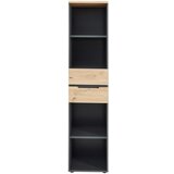 Voleo PISARNIŠKI REGAL 45/197/38 cm barve grafita, hrast artisan | Shoptok.si