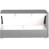 Ghado Sivi kutni dječji krevet s prostorom za odlaganje s madracem 90x200 cm Flexi - | shoptok.hr