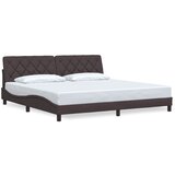vidaXL Posteljni okvir brez vzmetnice temno rjav 200x200 cm blago, (22067322) Cene