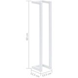 vidaXL stalak za ručnike bijeli 12,5 x 12,5 x 60 cm čelični | shoptok.hr