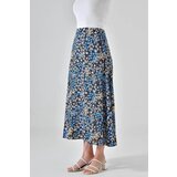 Dewberry 16652 Womens Midi Woven Skirt-NAVY BLUE | shoptok.hr