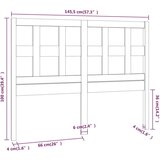  Uzglavlje za krevet bijelo 145 5x4x100 cm od masivne borovine | shoptok.hr