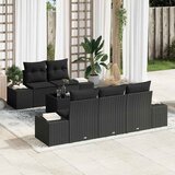  Sjedeća garnitura za vrt 6 kom. i Krema poliratan 239 x 62 x 69 cm | shoptok.hr