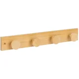 Stenski obešalnik iz masivnega bora v naravni barvi 40 cm Anillos –