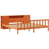 vidaXL Krevet s regalom za knjige bez madraca 180x200 cm od borovine | shoptok.hr