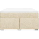  Krevet s oprugama i madracem krem 140 x 190 cm od tkanine | shoptok.hr