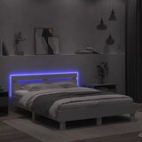  Okvir kreveta s uzglavljem i LED svjetlima bijeli 140 x 190 cm | Eponuda.com