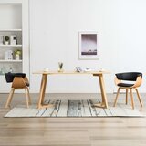 Furnova Jedilni stoli 2 kosa ukrivljen les in črno umetno usnje, (21950491) | Shoptok.si