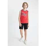 Defacto Boys' Printed Undershirt Shorts 2-Piece Set