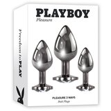 Playboy - analni dildo set - 3 dijela (srebrni) | shoptok.hr